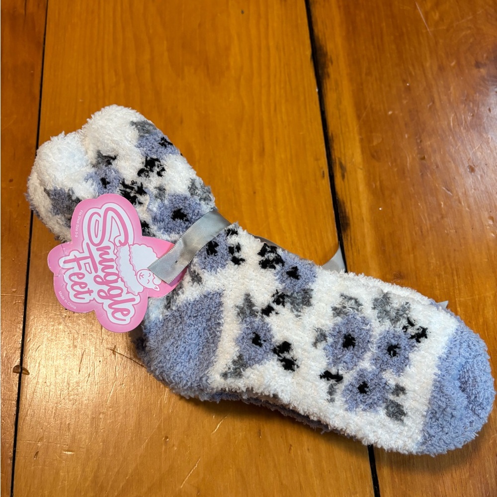 Cozy Purplr and Gray Socks